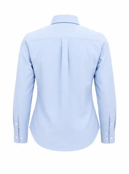 Girls School Uniform Oxford Shirt – Blue - Round Collar with Modesty Button
