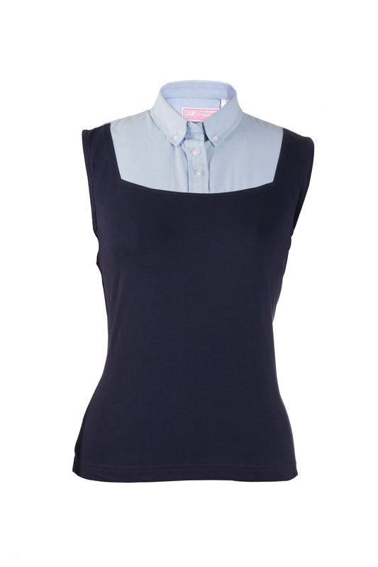 Shevach Blue Sleeveless Shell Dickie With SHS Logo - By Style