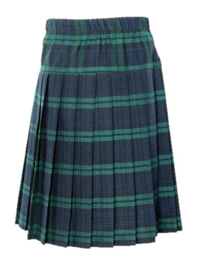 Kids Yoke Elastic Pleated Skirt Plaid #111-1 - By Style