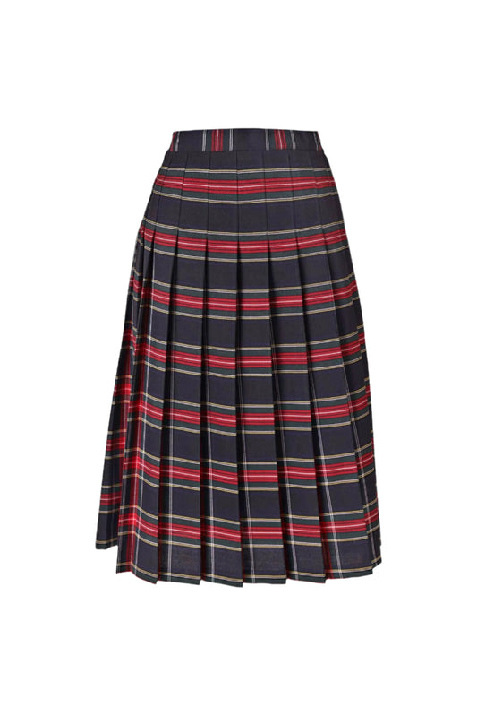 Plaid #140 Junior Pleated Skirt with Adjustable Elastic. JS1