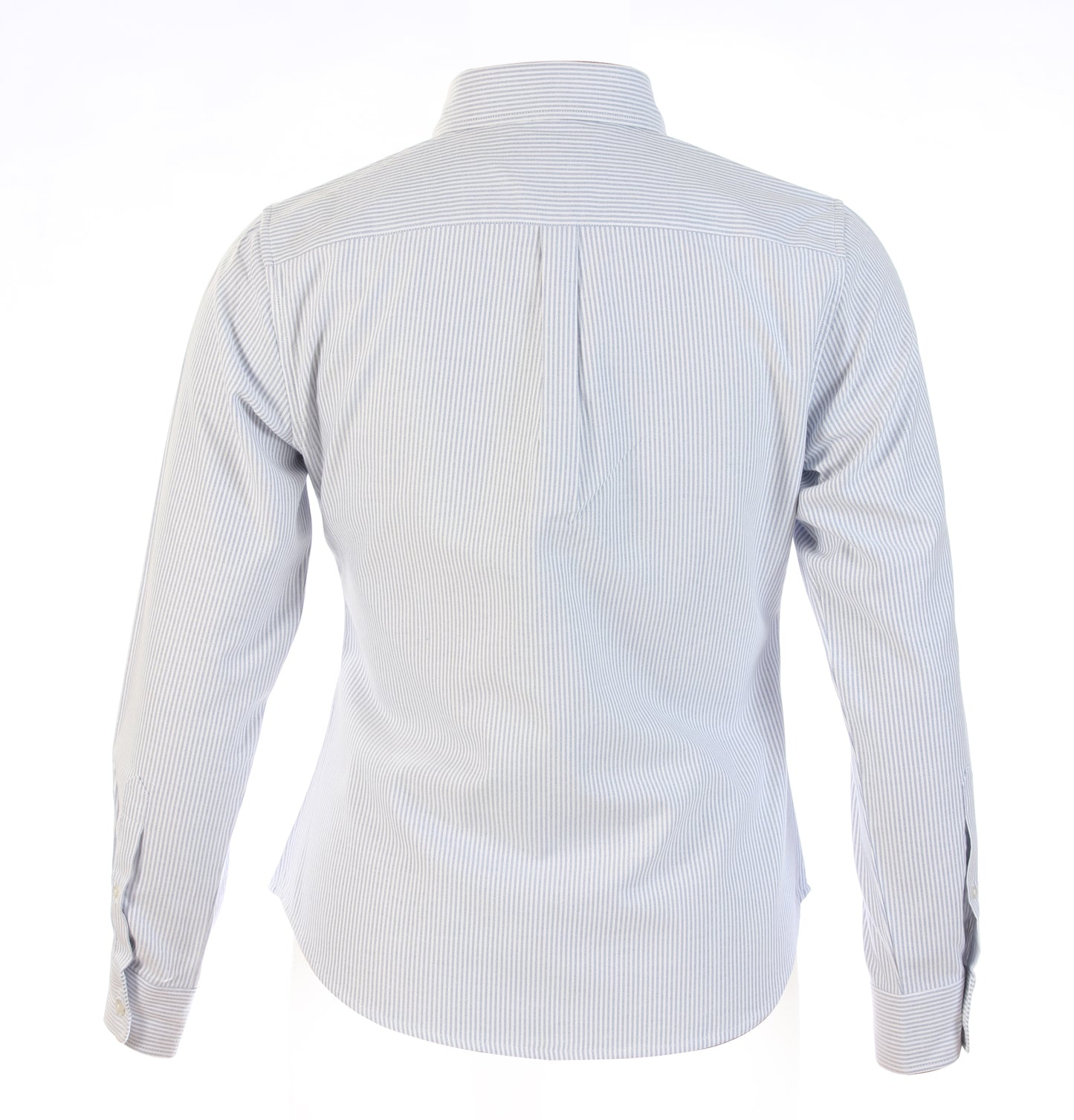 Girls Navy and White Stripe Oxford Blouse-Round Hem - By Style