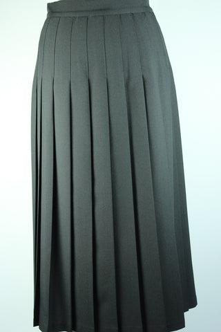 YSZ High School Long Black Knife Pleated Skirt