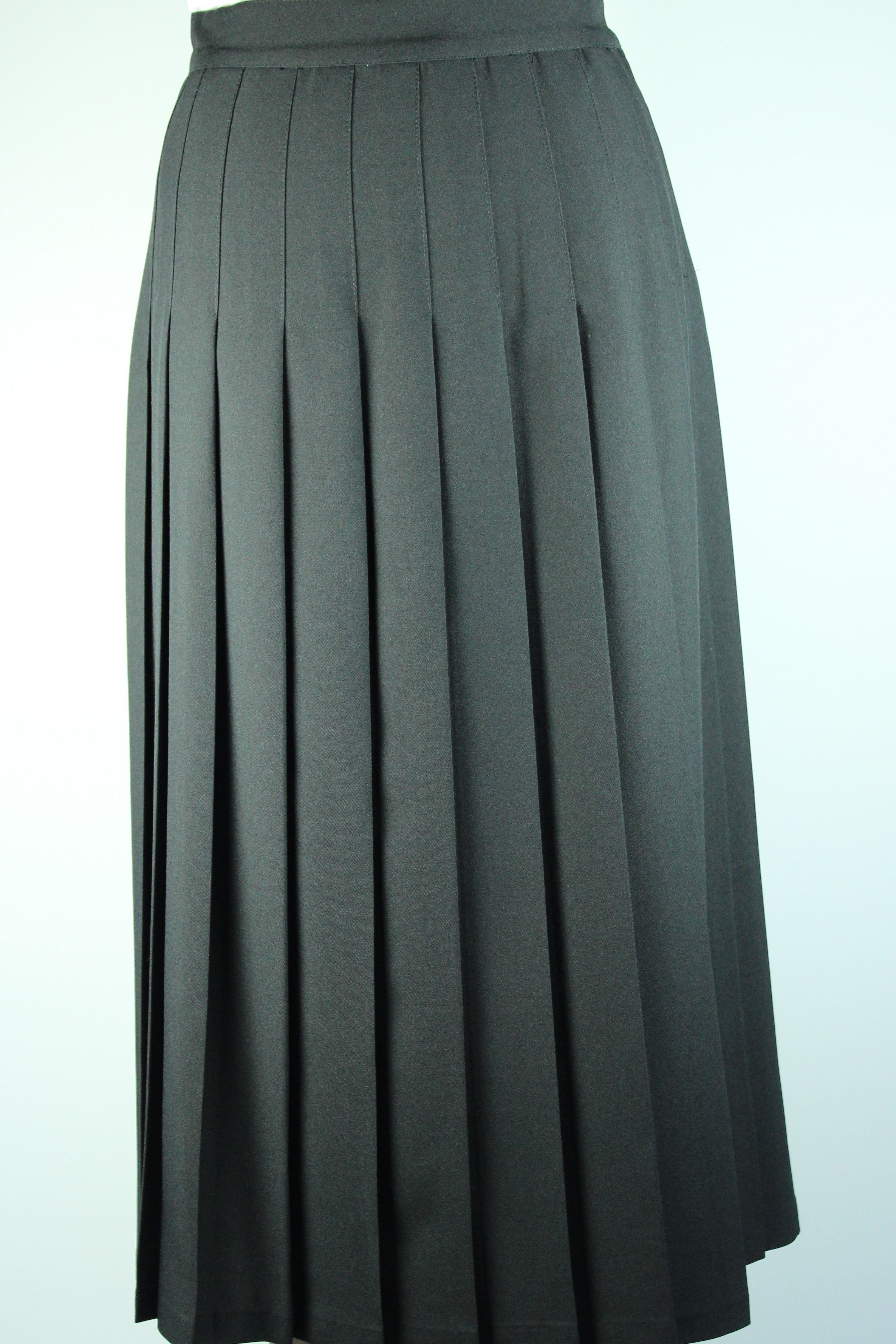 Junior High High School Black Knife Pleated Skirt 23 Long 00