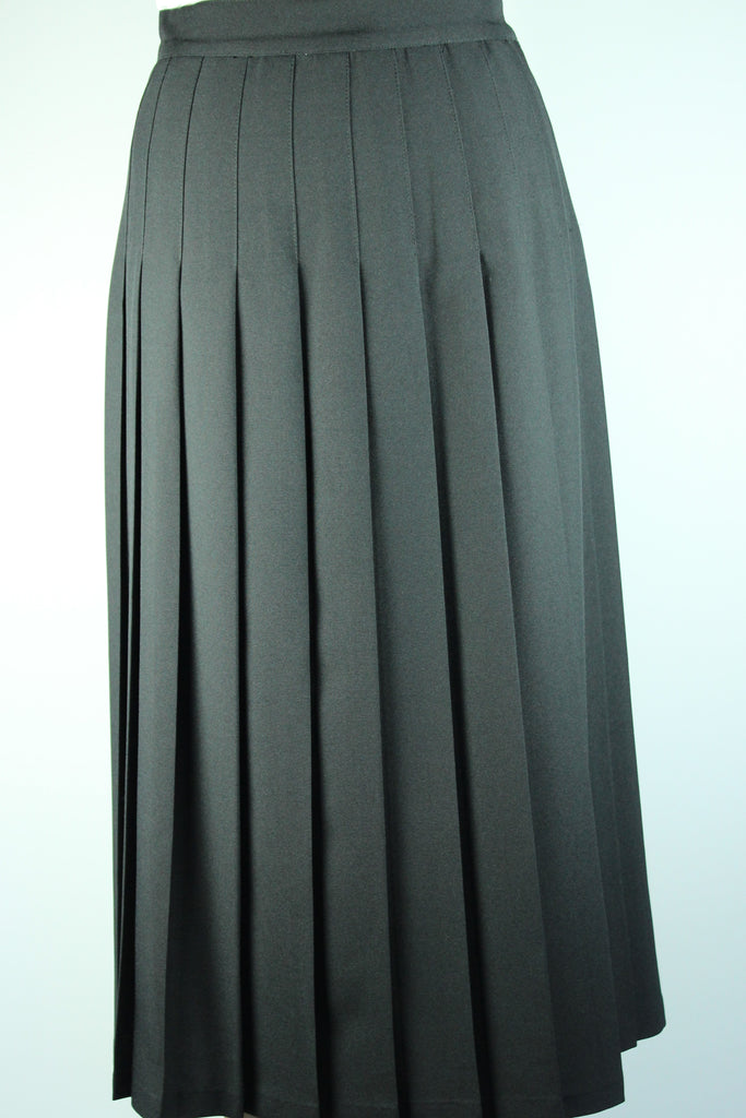 Long Pleated Skirt Black