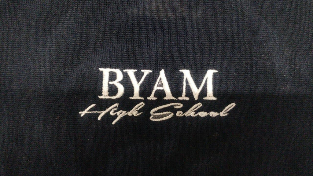 Sweater V-neck Knit Black With BYAM H.S. logo