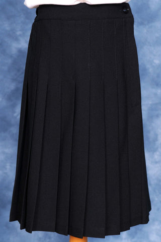 Navy Knife Pleated Skirt With ELASTIC in The Back Kids Sizes Regular/Long Length