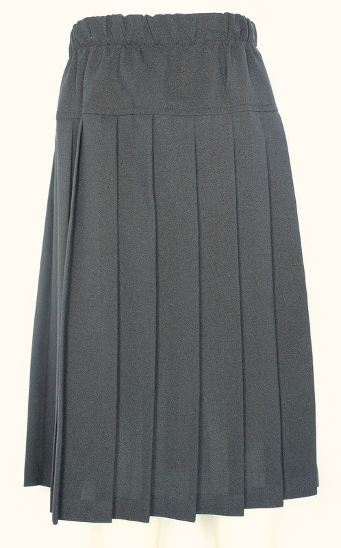 Yoke Navy Pleated Skirt