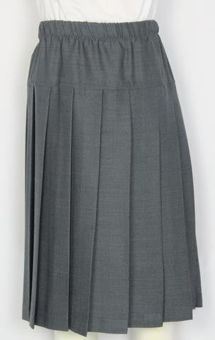 Yoke Pleated Skirt Gray