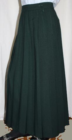 Junior High High School Green Knife Pleated Skirt - By Style