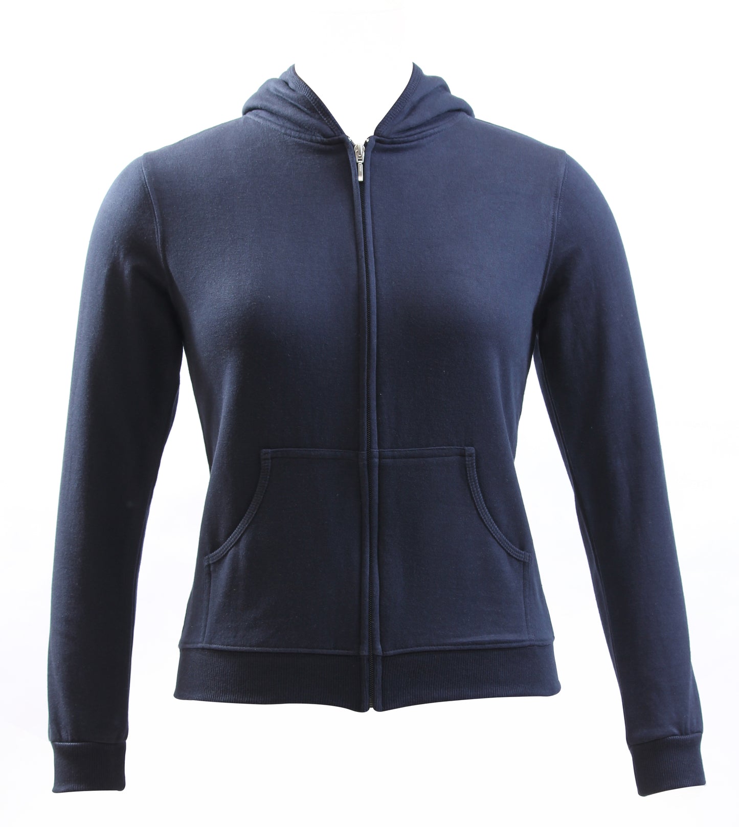 Ladies Navy Cotton Hooded Sweatshirt - By Style