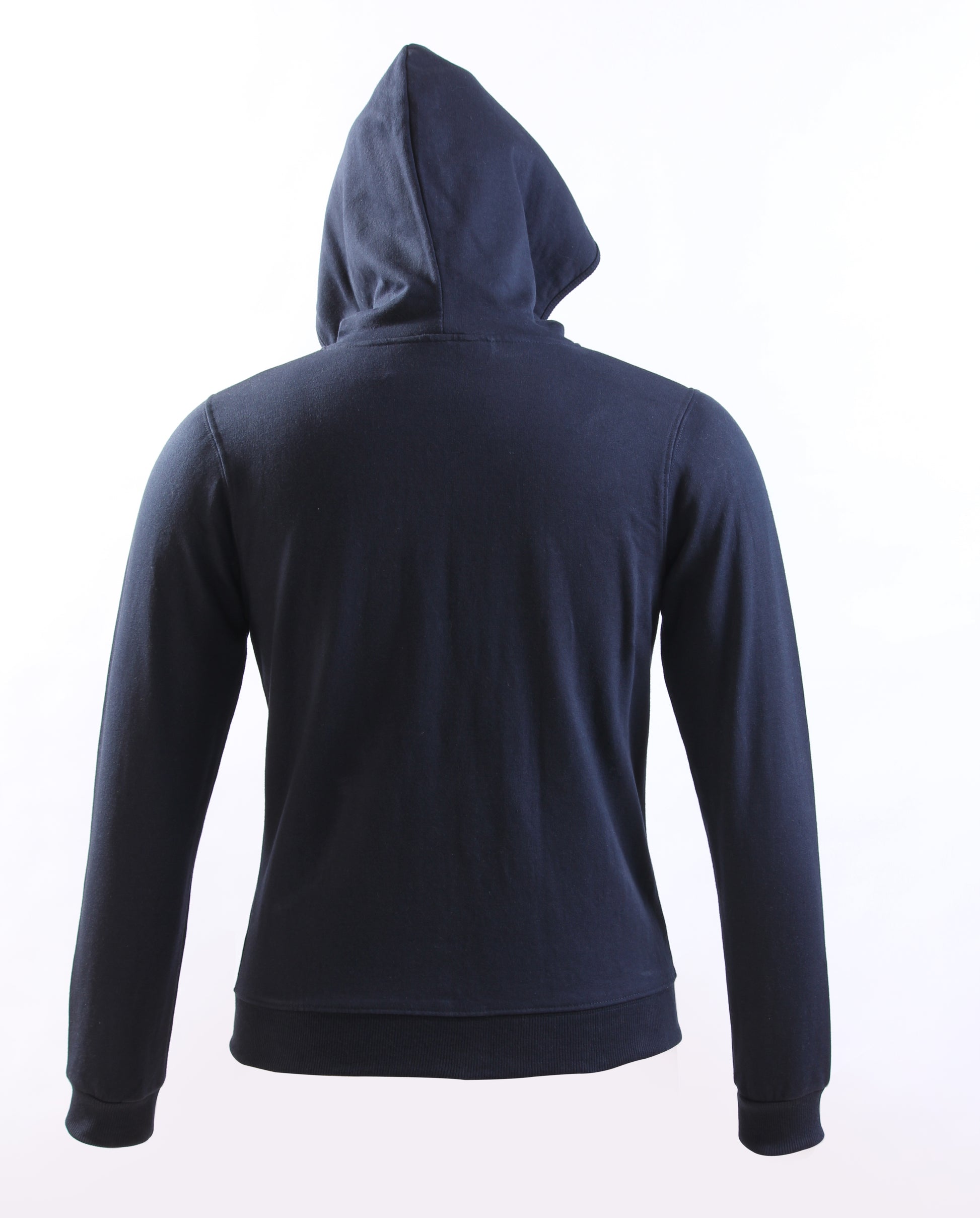 Ladies Navy Cotton Hooded Sweatshirt - By Style