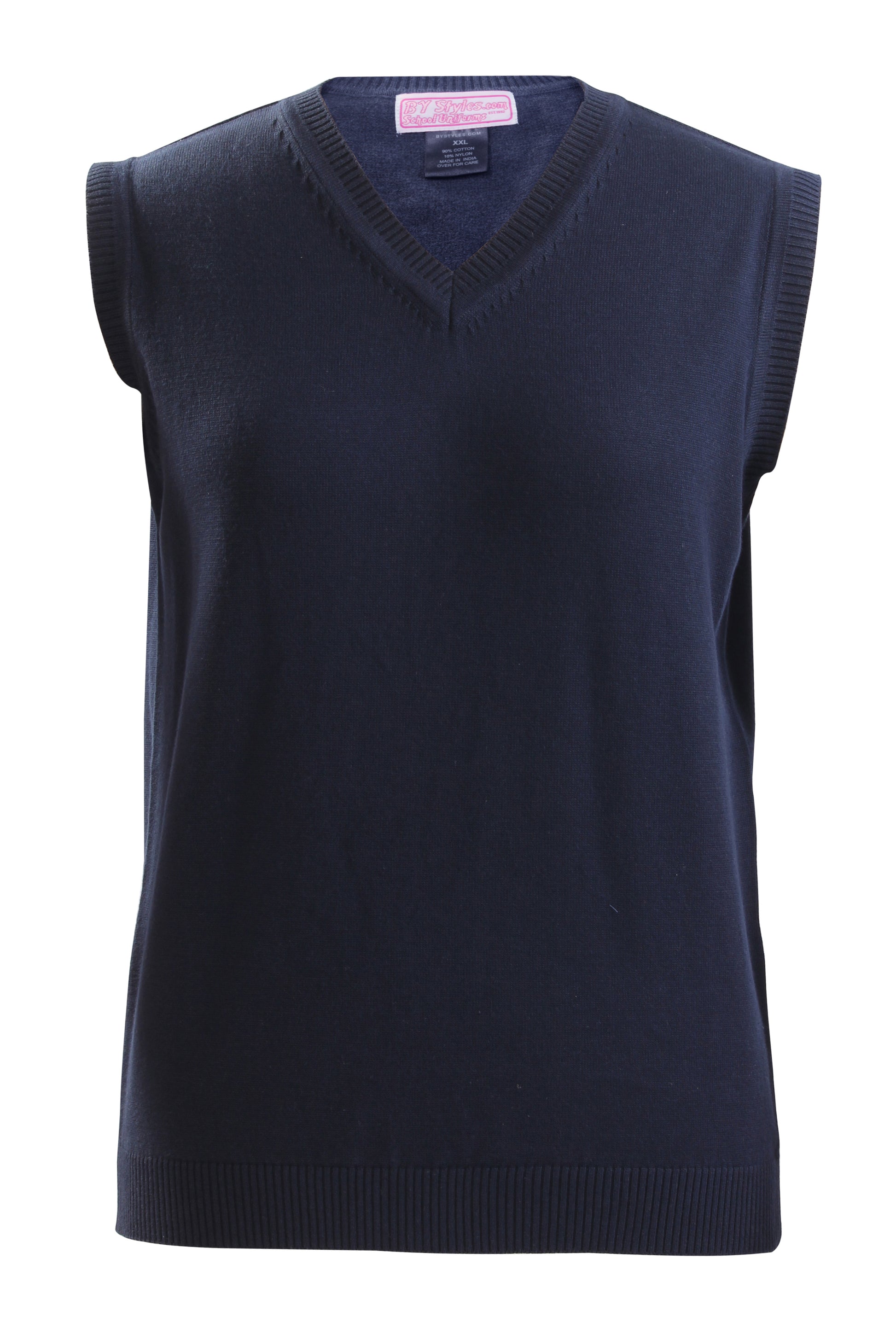 Ladies Navy Knit V-neck Vest - By Style