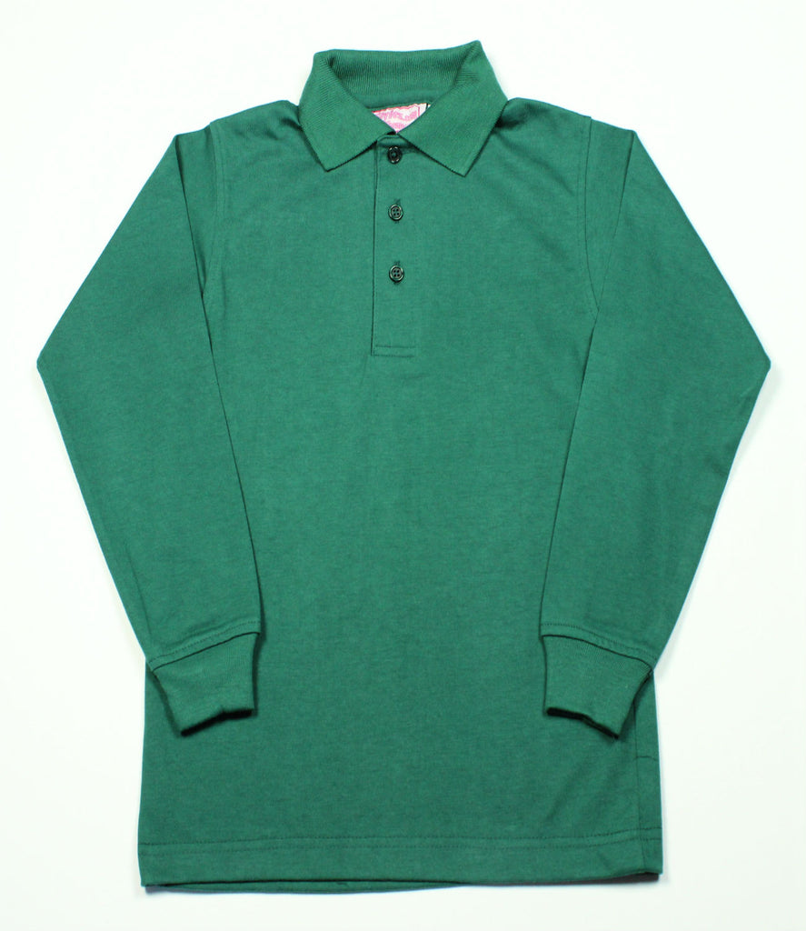 Green Jersey Knit Polo Shirt