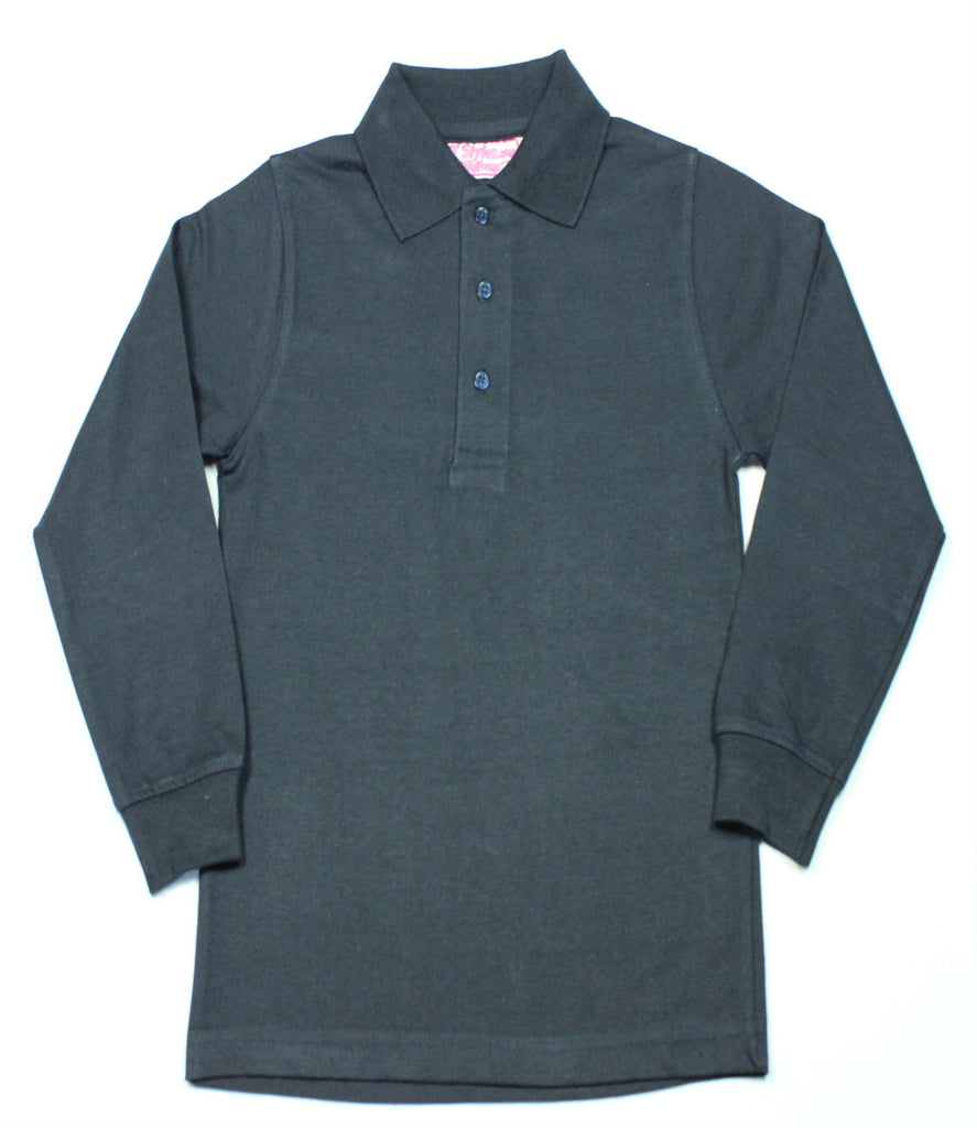 Dark Navy Jersey Knit Polo Shirt