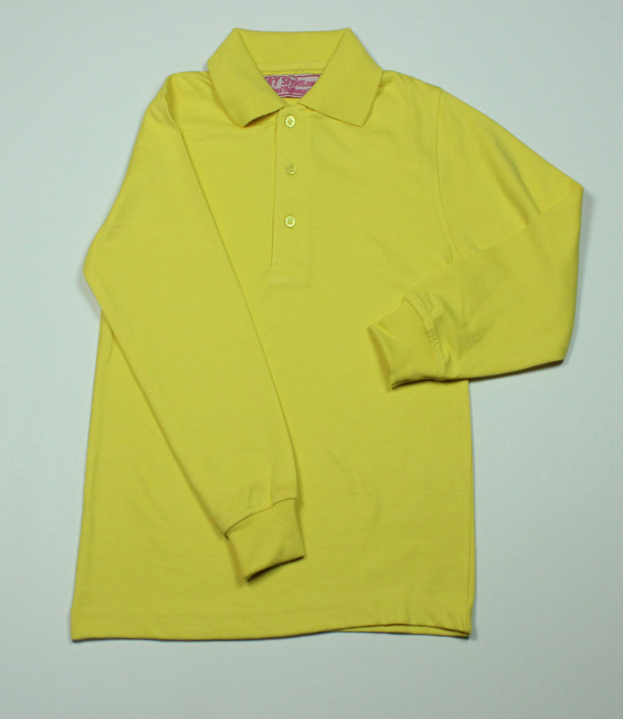 Yellow Jersey Knit Polo Shirt