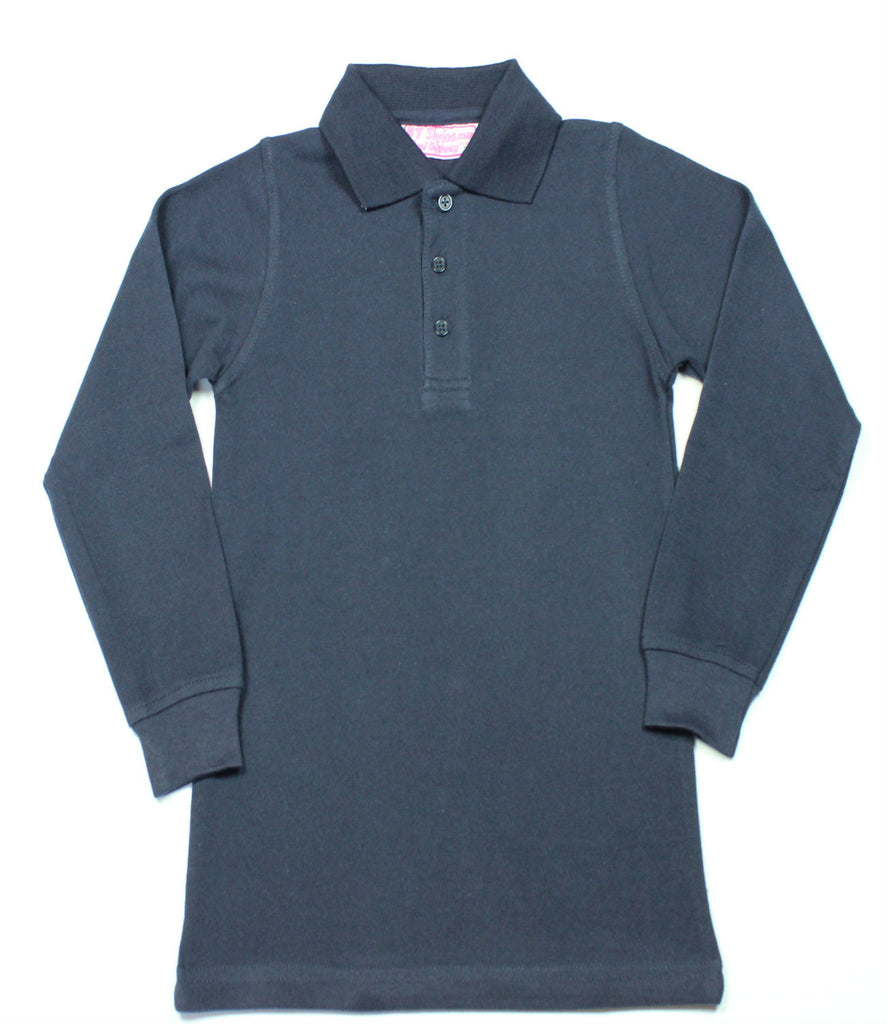 Dark Navy Pique Knit Polo Shirt
