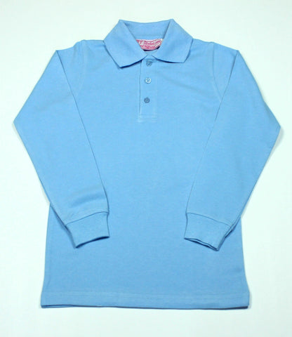 Light Blue Pique Knit Polo Shirt