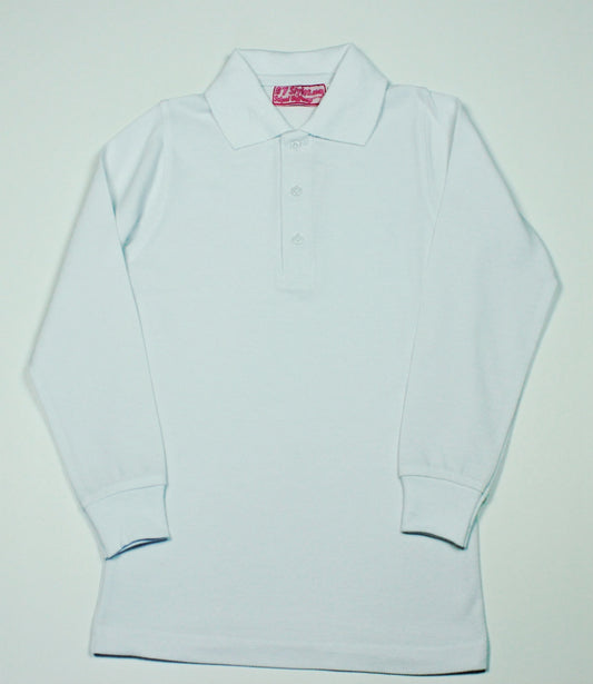 White Pique Knit Polo Shirt - By Style