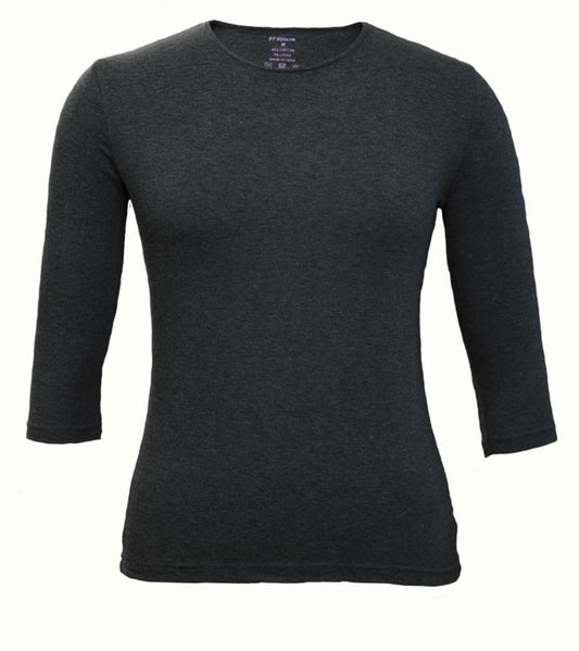 Women's Shell, Charcoal Gray-3/4 Sleeve - By Style