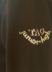 TAG Junior High Black Cotton Hooded Sweatshirt With TAG Logo