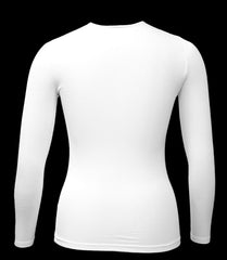Women's Shell, White-3/4 Sleeve