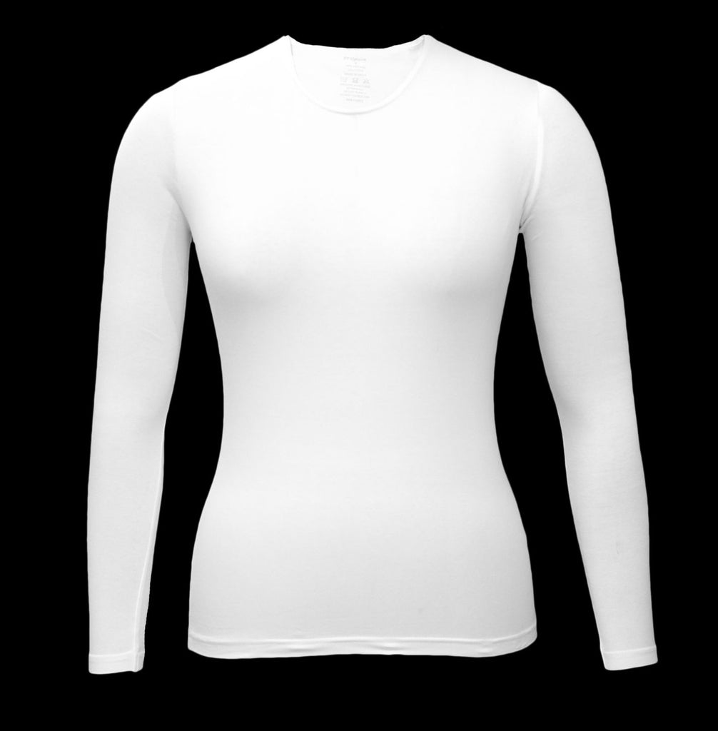 Women's Shell, White-3/4 Sleeve