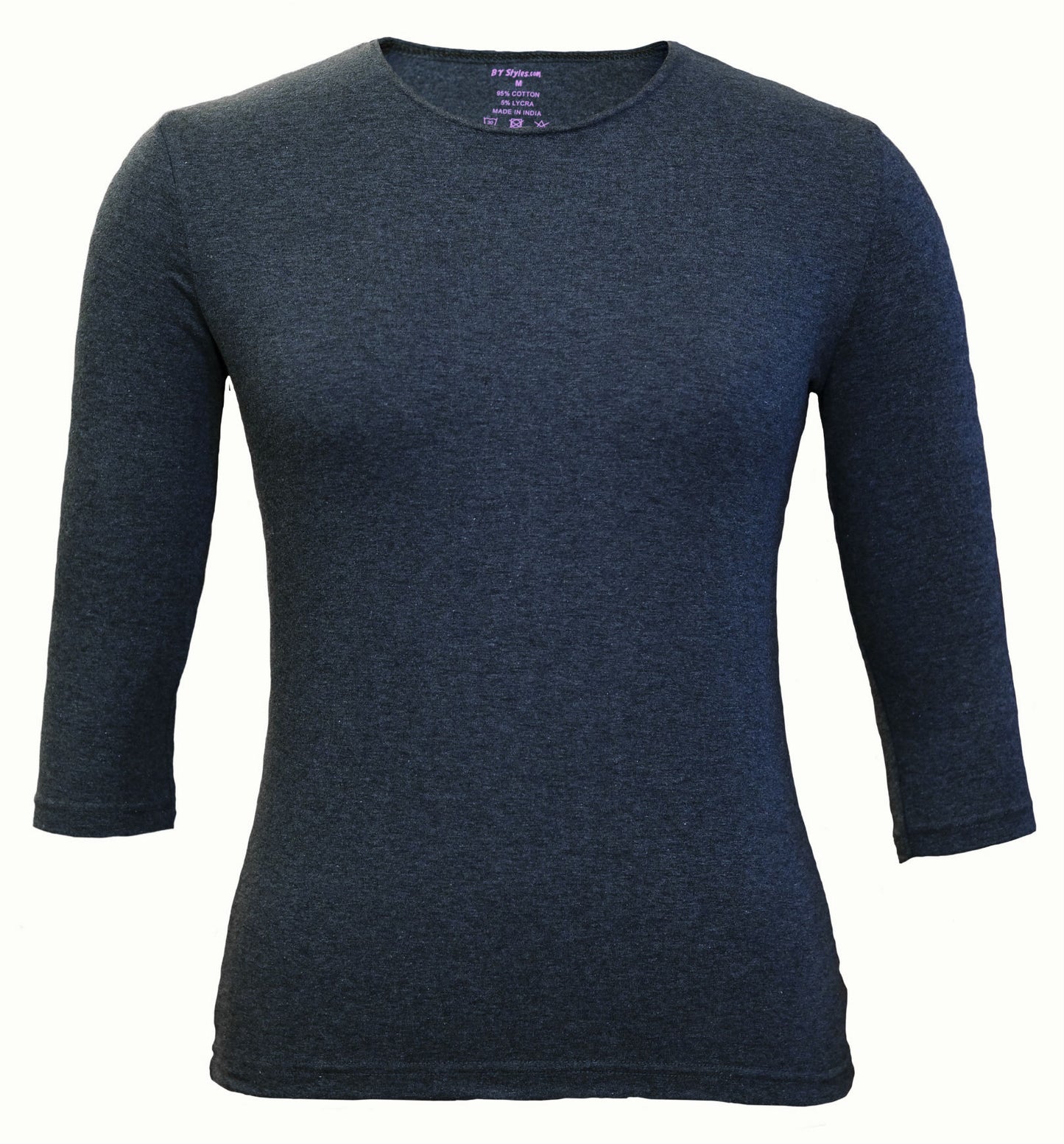 Girl's Shell, Navy-3/4 Sleeve - By Style