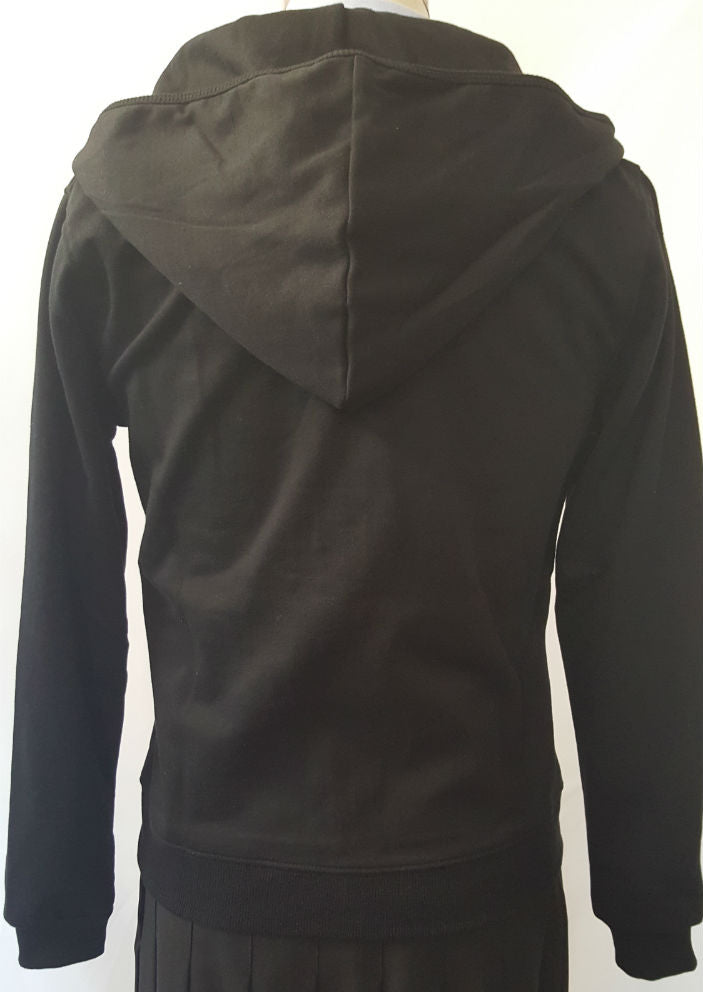 Ladies Black Cotton Hooded Sweatshirt - By Style