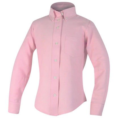 Pink Oxford Modesty Blouse-Round Bottom - By Style