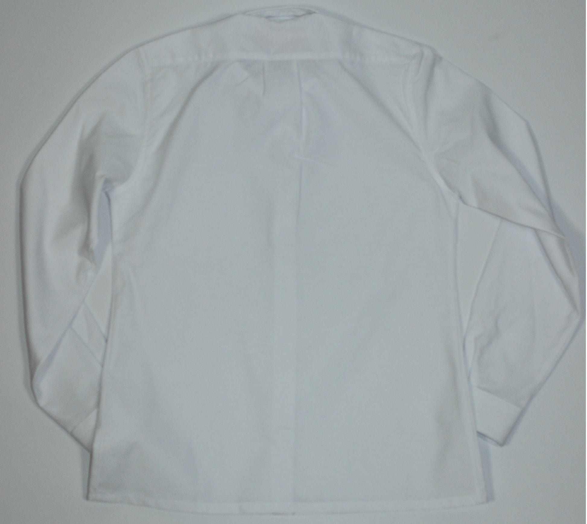 Girls White Oxford Blouse-Straight Hem - By Style